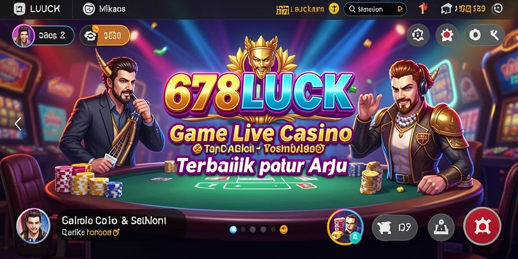 Screenshot gameplay 678LUCK yang menunjukkan suasana kasino langsung.