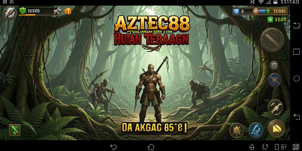 Tangkapan layar gameplay AZTEC88 menampilkan petualangan seru di hutan misterius.