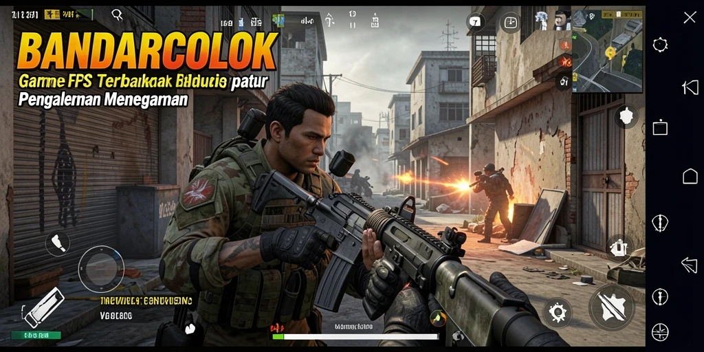 Screenshot gameplay BANDARCOLOK yang menampilkan aksi tembak-menembak intens.