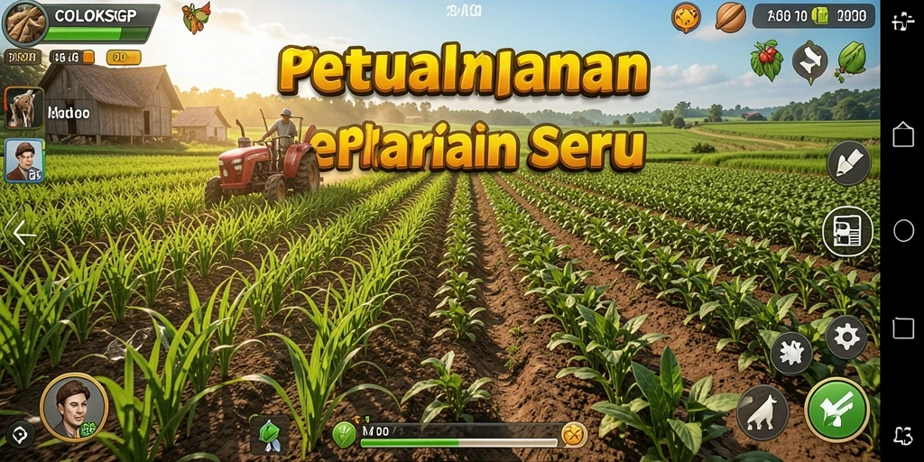 Tampilan menarik dari gameplay pertanian di COLOKSGP.