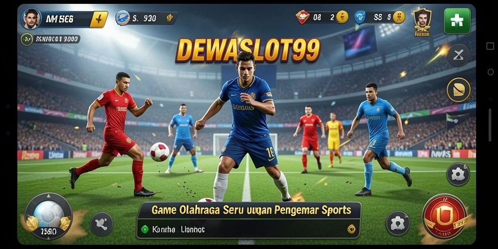 Screenshot DEWASLOT99 menampilkan momen seru dalam pertandingan olahraga.