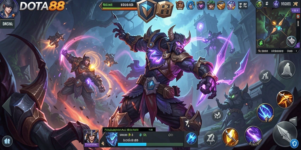 Tampilan seru dari gameplay DOTA88 dalam pertempuran yang mendebarkan.