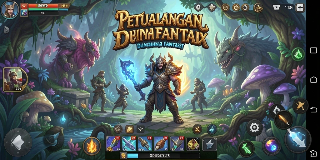 Tangkapan layar utama ID6788 menampilkan aksi seru dalam petualangan RPG.