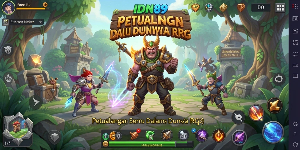 Tangkapan layar menunjukkan aksi seru dalam game RPG IDN89.