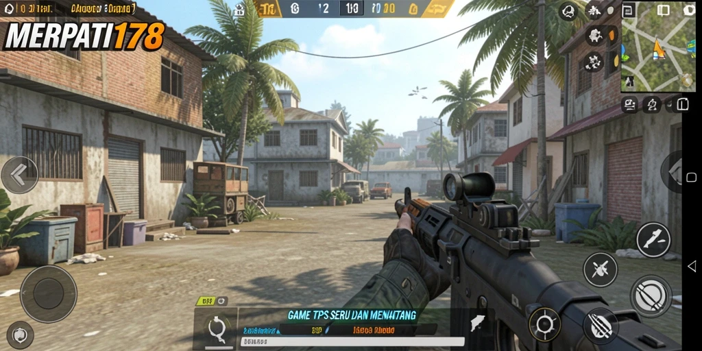 Tangkapan layar gameplay menampilkan aksi menegangkan MERPATI178.