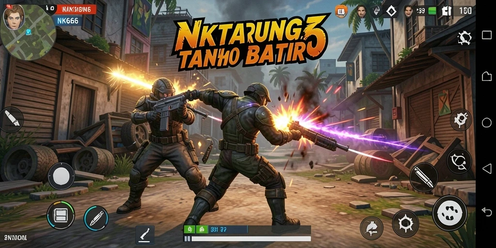 Tampilan permainan NK666 yang menegangkan dalam Duel Pertarungan.