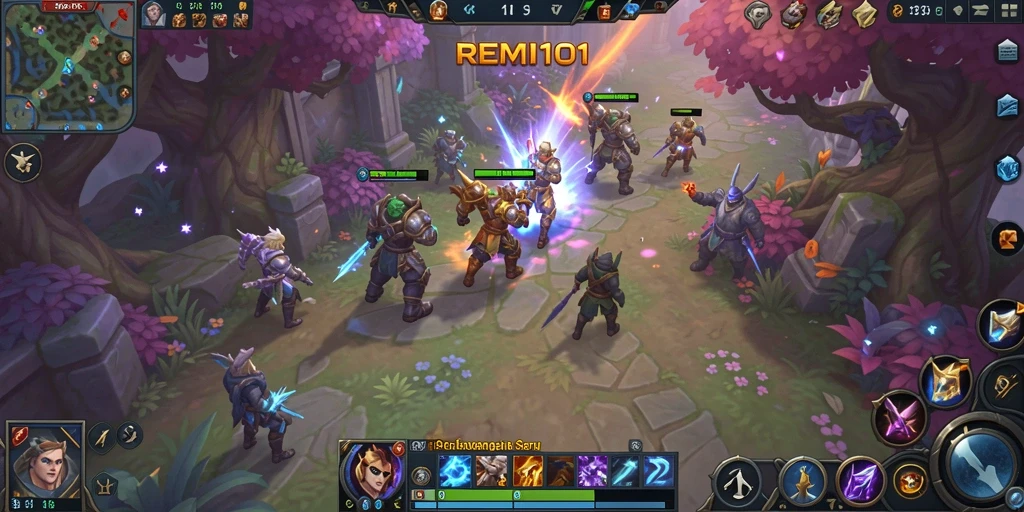 Tangkapan layar utama REMI101 menampilkan aksi seru dalam petualangan MMORPG.