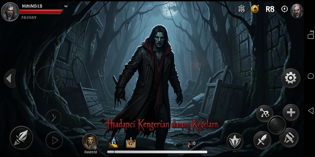 Screenshot menampilkan gameplay penuh ketegangan di dunia RP8.