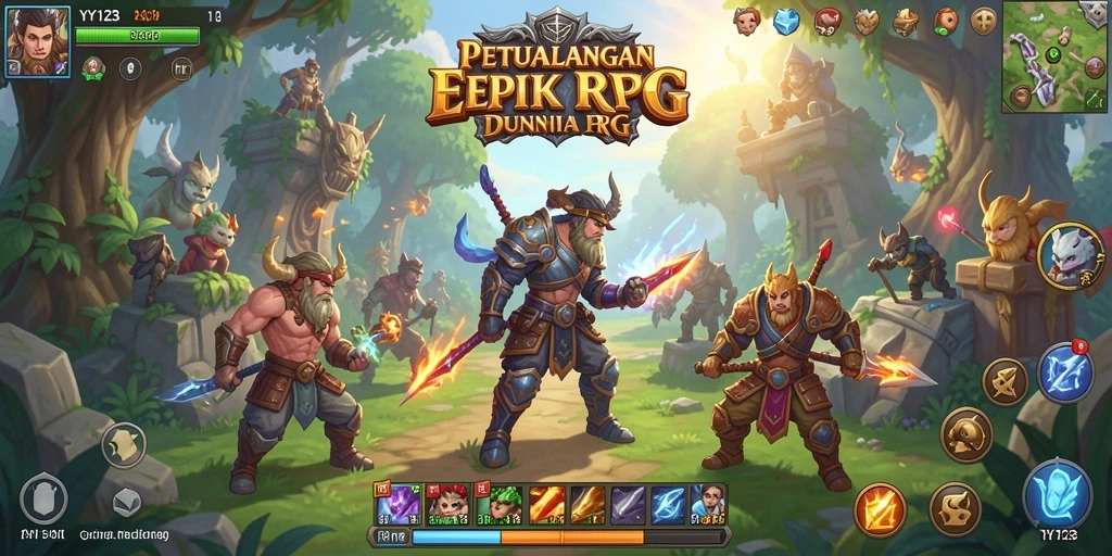 Tangkapan layar gameplay YY123 yang menampilkan petualangan RPG yang mendebarkan.